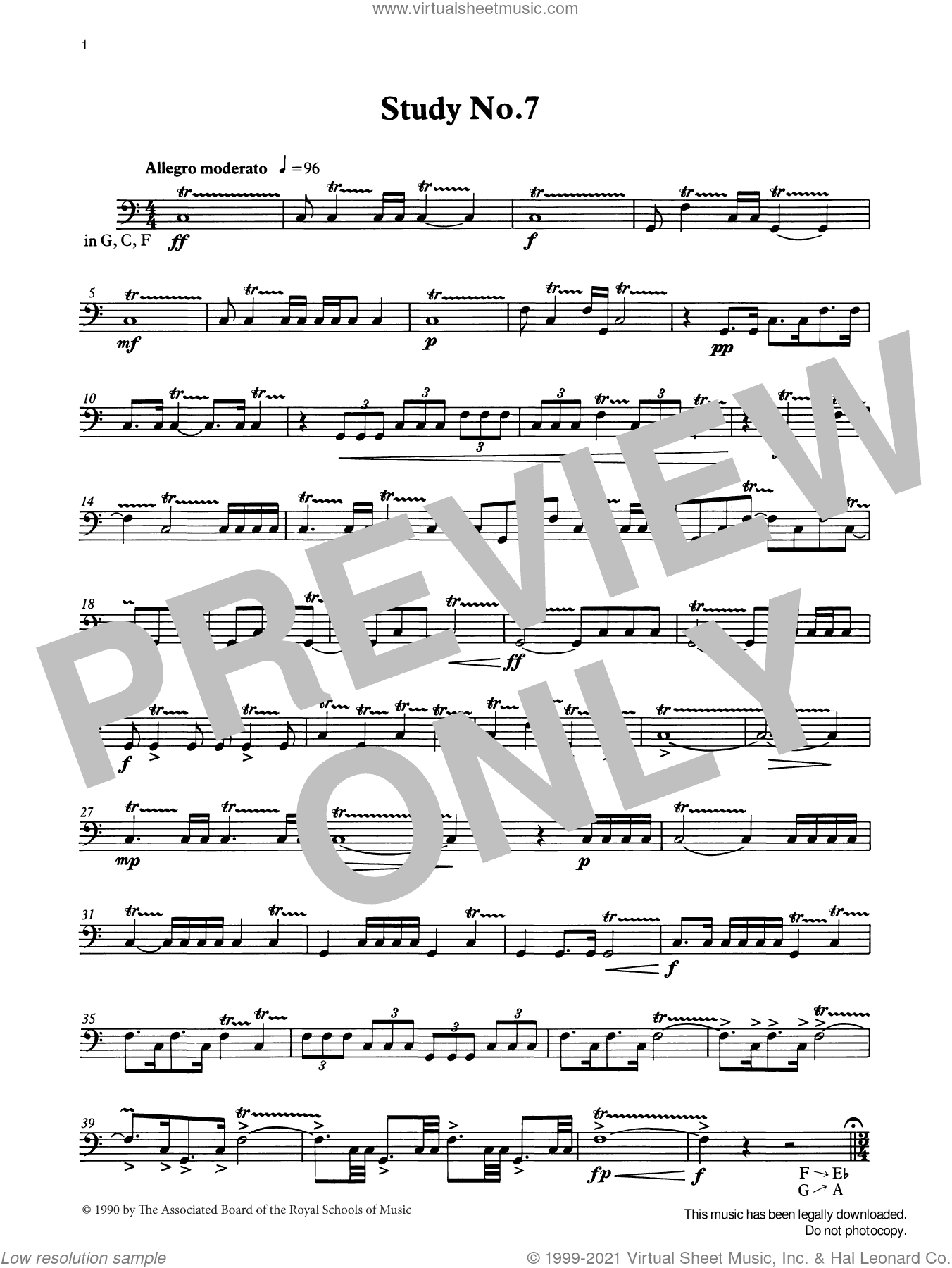 Study No.7 from Graded Music for Timpani, Book IV