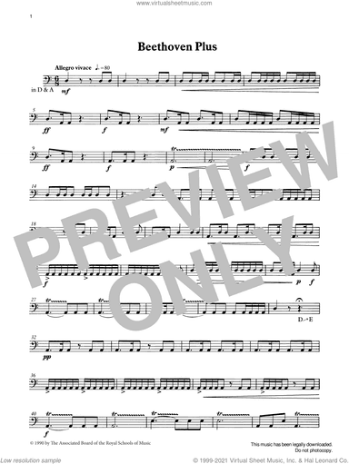 Beethoven Plus from Graded Music for Timpani, Book III
