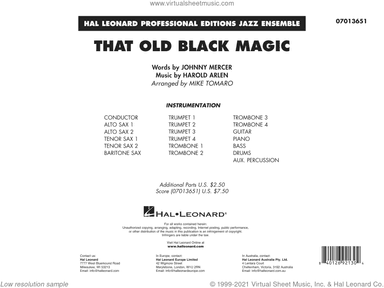 That Old Black Magic (arr. Mike Tomaro) (COMPLETE)