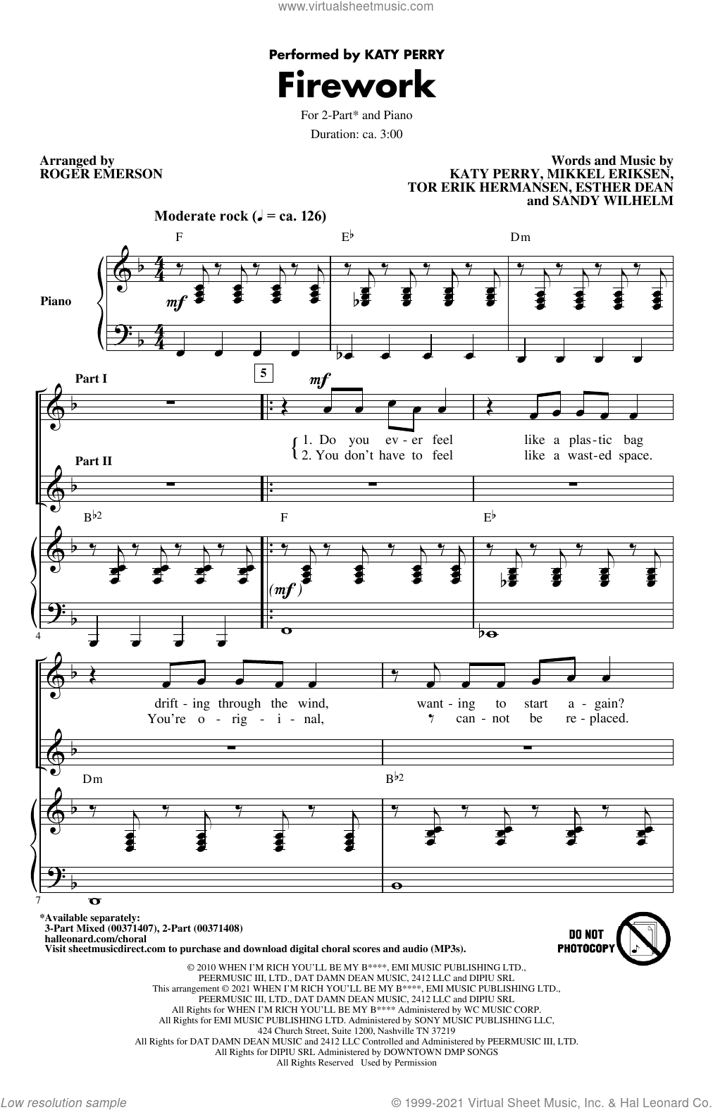 Firework (arr. Roger Emerson)