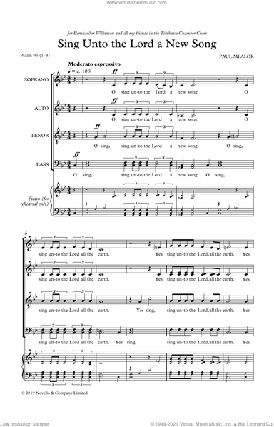 Sing Unto The Lord A New Song