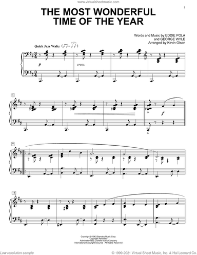 The Most Wonderful Time Of The Year (arr. Kevin Olson)