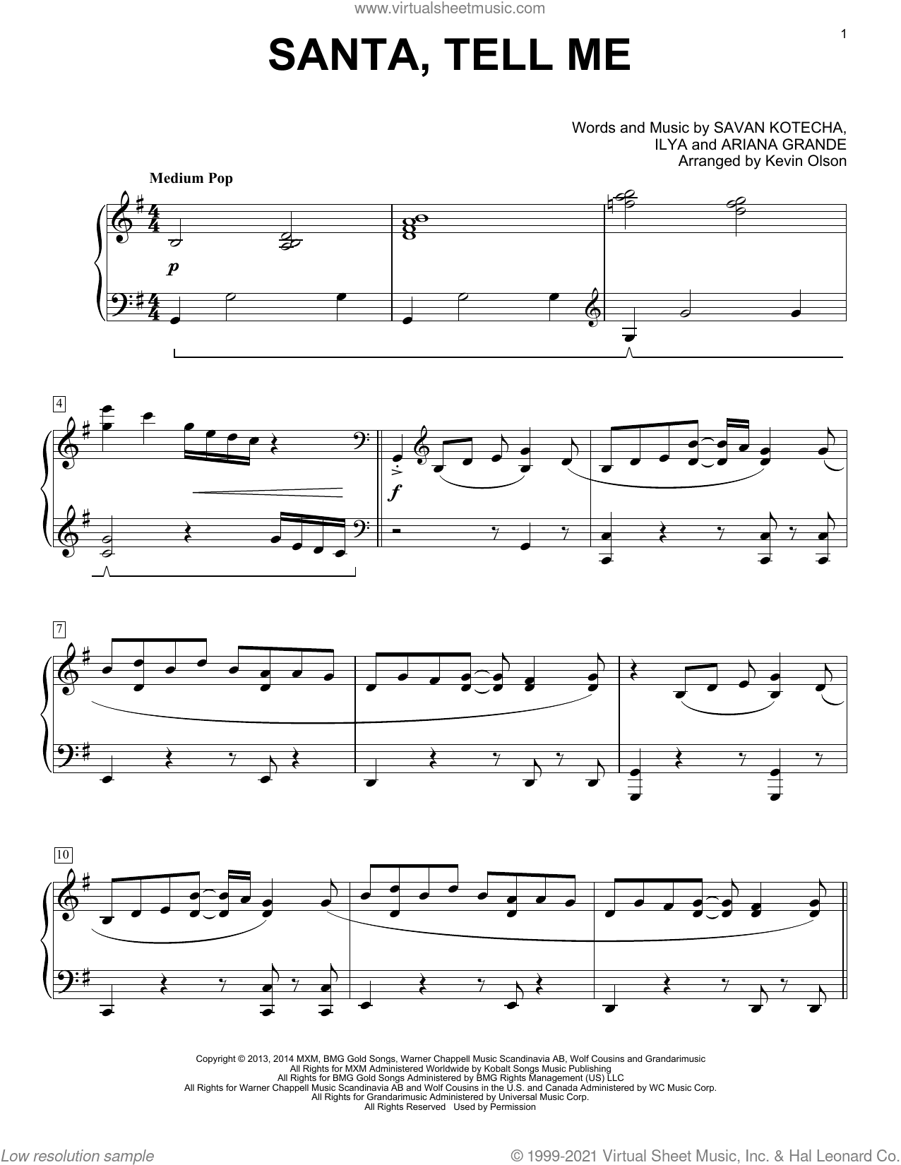 Santa Tell Me (arr. Kevin Olson)