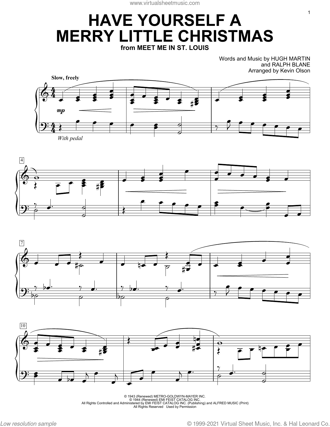 Have Yourself A Merry Little Christmas (arr. Kevin Olson)