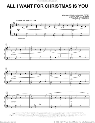 All I Want For Christmas Is You (arr. Kevin Olson)