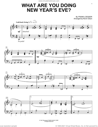 What Are You Doing New Year's Eve? (arr. Kevin Olson)