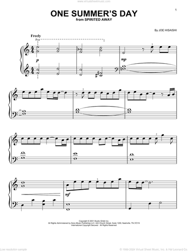 One Summer's Day (from Spirited Away)