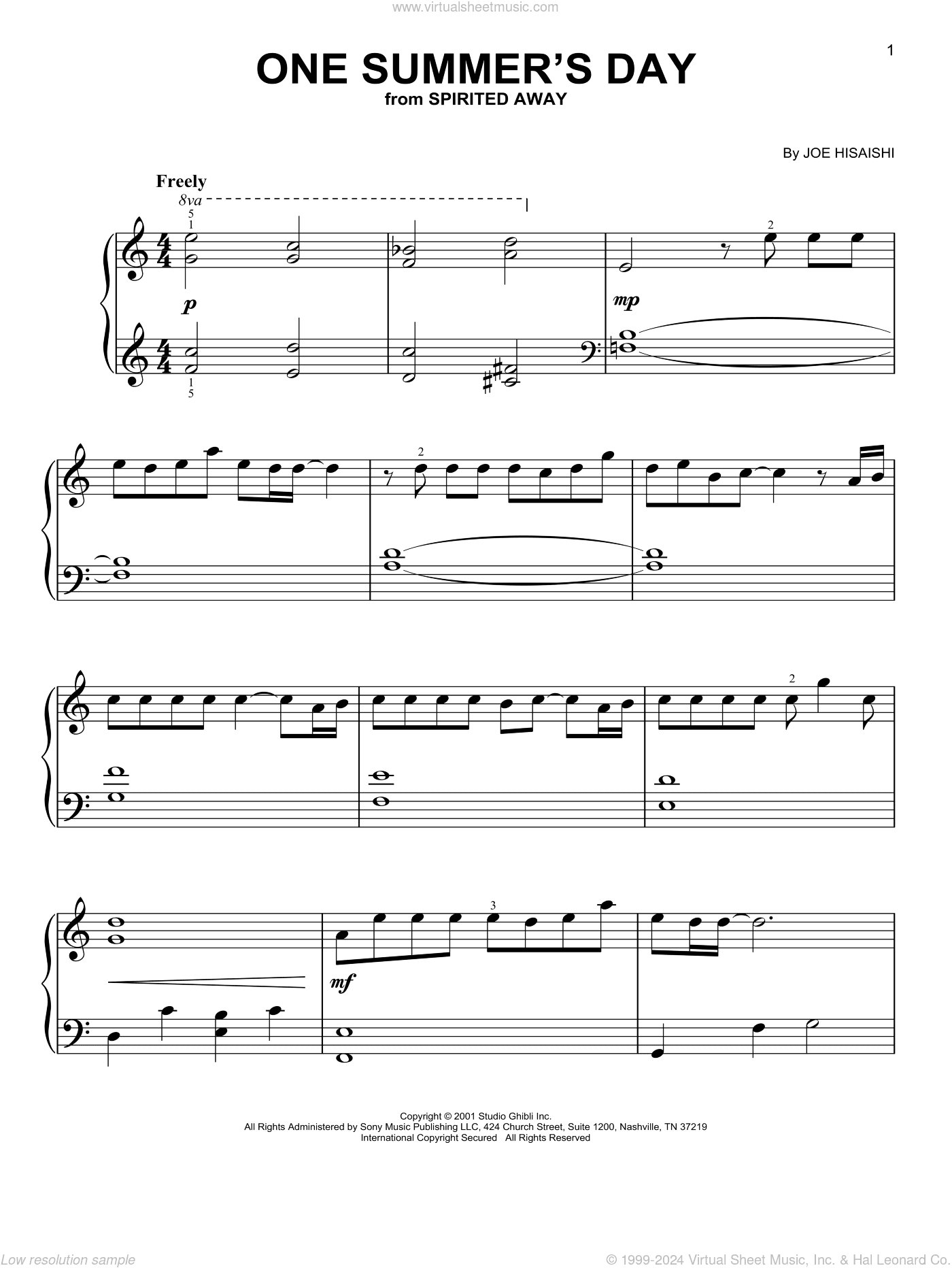 One Summer's Day (from Spirited Away)