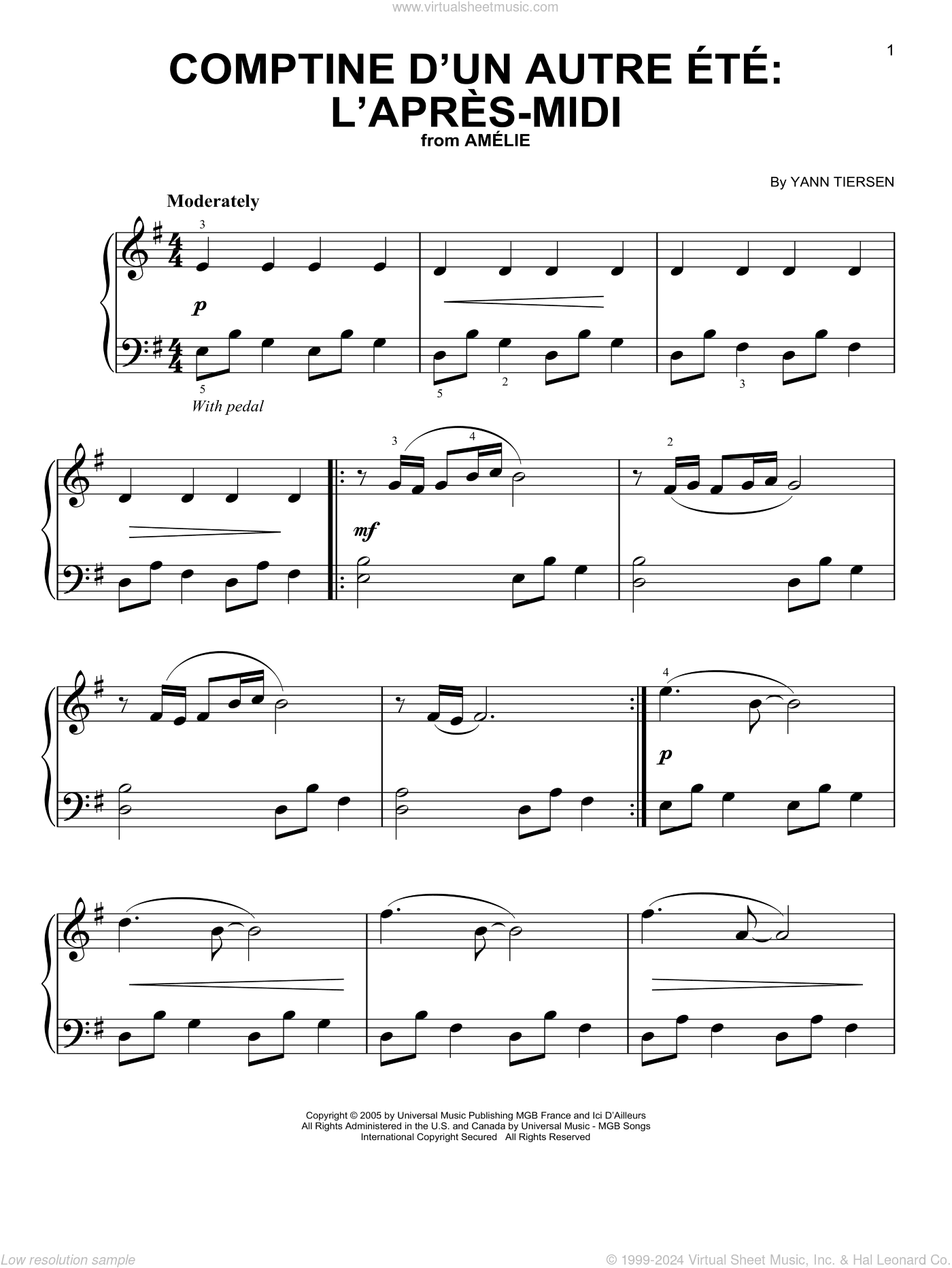 Comptine d'un autre ete: L'apres-midi