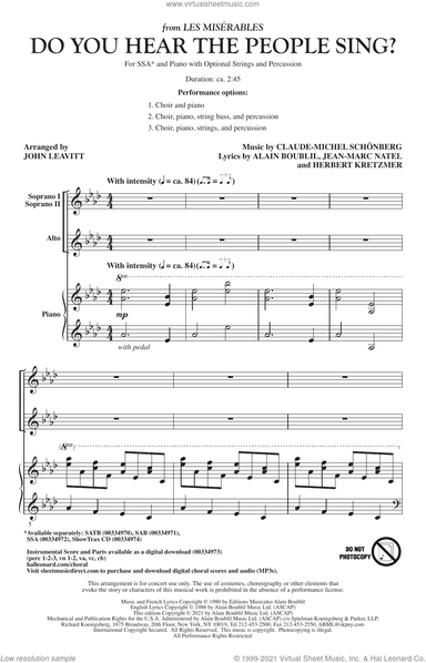 Do You Hear The People Sing? (from Les Miserables) (arr. John Leavitt)