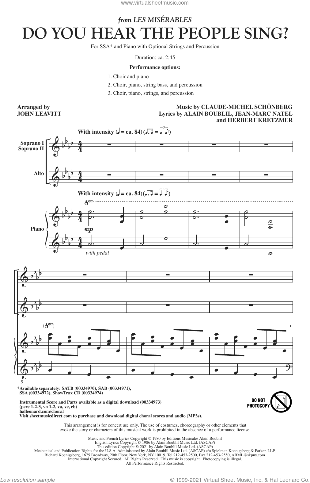 Do You Hear The People Sing? (from Les Miserables) (arr. John Leavitt)