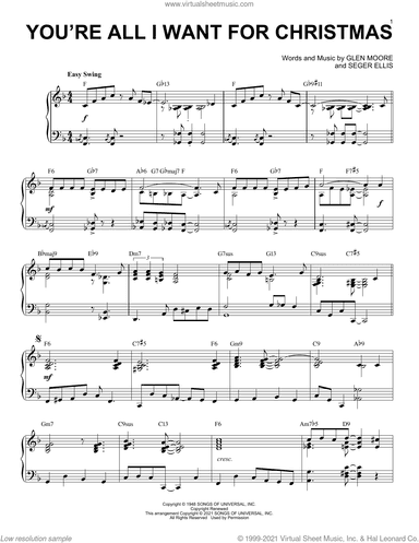 You're All I Want For Christmas [Jazz version] (arr. Brent Edstrom)