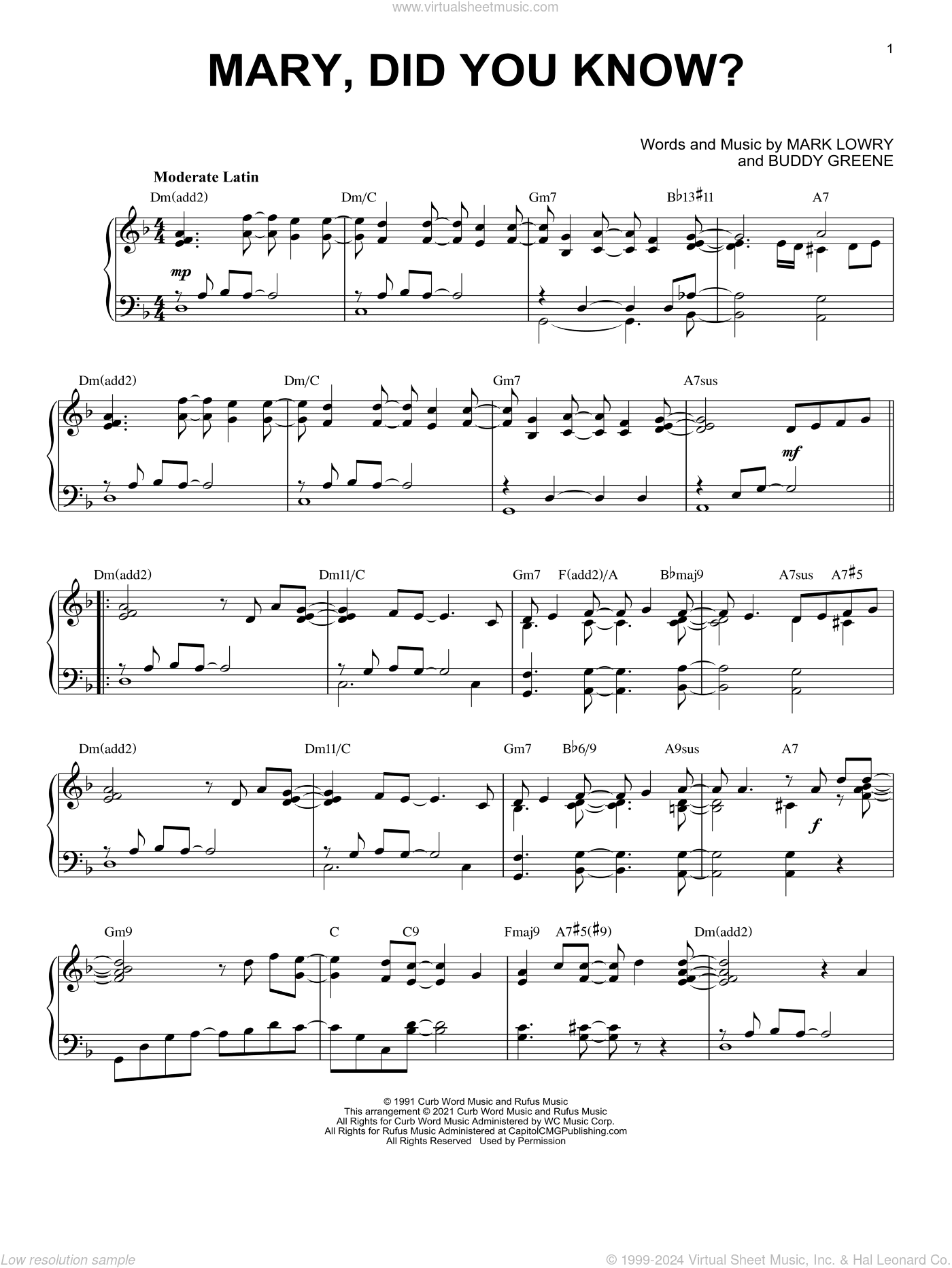Mary, Did You Know? [Jazz version] (arr. Brent Edstrom)