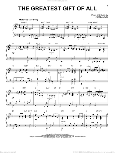 The Greatest Gift Of All [Jazz version] (arr. Brent Edstrom)