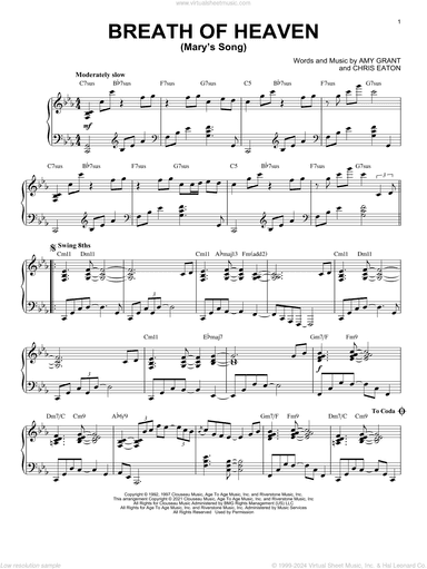 Breath Of Heaven (Mary's Song) [Jazz version] (arr. Brent Edstrom)