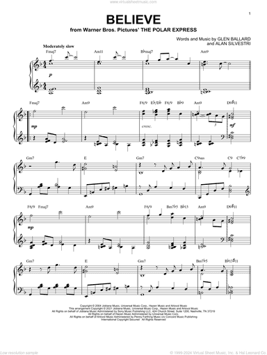 Believe [Jazz version] (from The Polar Express) (arr. Brent Edstrom)