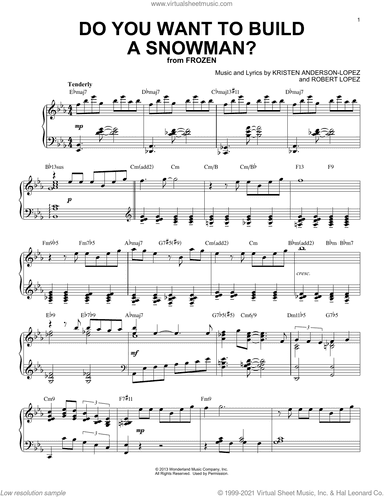 Do You Want To Build A Snowman? [Jazz version] (from Frozen) (arr. Brent Edstrom)