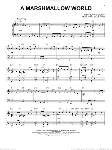 A Marshmallow World [Jazz version] (arr. Brent Edstrom)