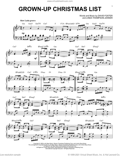 Grown-Up Christmas List [Jazz version] (arr. Brent Edstrom)