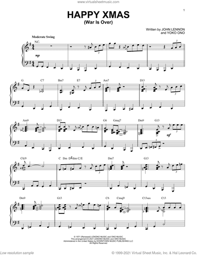 Happy Xmas (War Is Over) [Jazz version] (arr. Brent Edstrom)