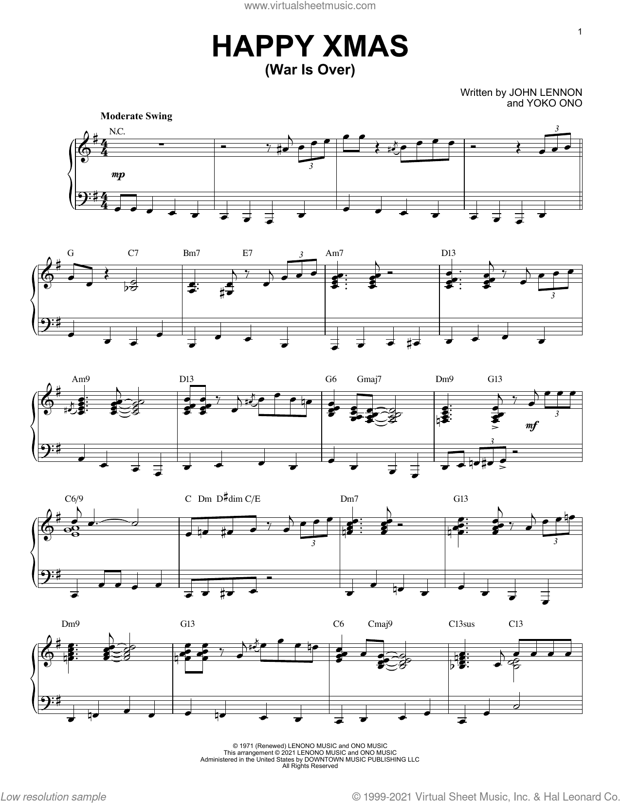 Happy Xmas (War Is Over) [Jazz version] (arr. Brent Edstrom)