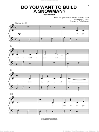 Do You Want To Build A Snowman? (from Frozen) (arr. Phillip Keveren)