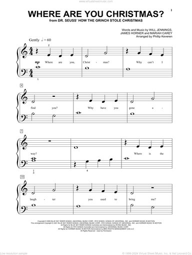 Where Are You Christmas? (from How The Grinch Stole Christmas) (arr. Phillip Keveren)