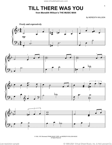 Till There Was You (from The Music Man), (easy) (from The Music Man)