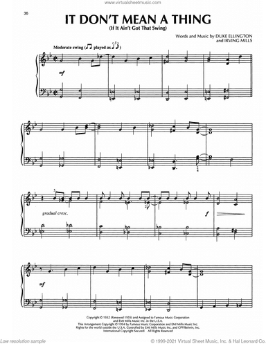 It Don't Mean A Thing (If It Ain't Got That Swing) (arr. Bill Boyd)
