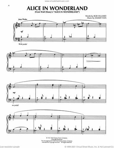 Alice In Wonderland (from Disney's Alice In Wonderland) (arr. Bill Boyd)