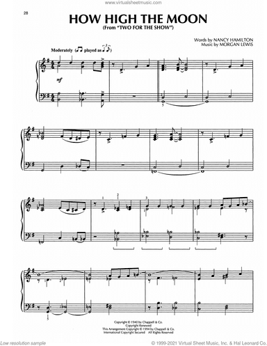 How High The Moon (from Two For The Show) (arr. Bill Boyd)