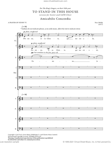 To Stand In This House (Men's Voice and optional SATB choir)