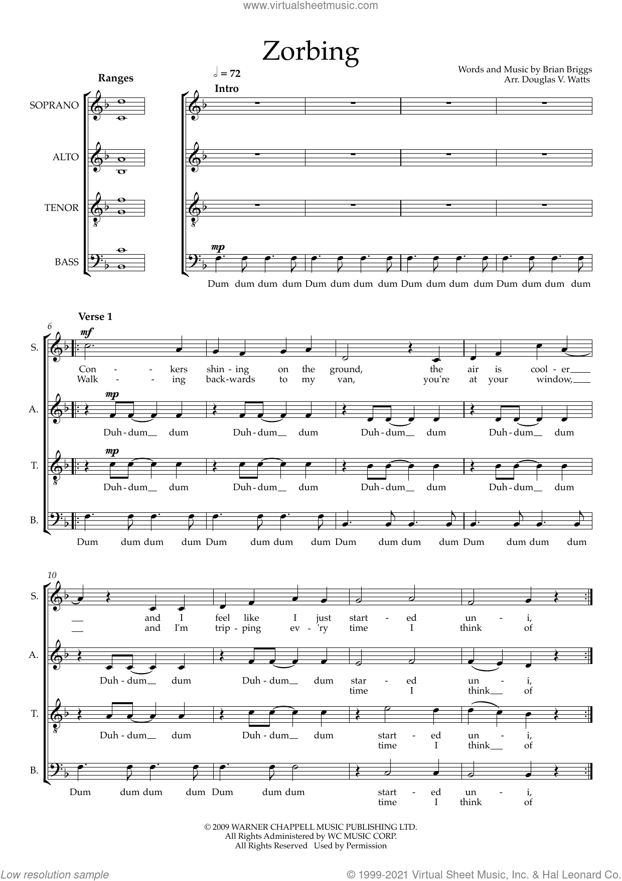 Zorbing (arr. Doug Watts)