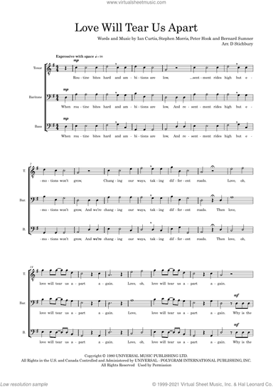 Love Will Tear Us Apart (arr. Dom Stichbury)