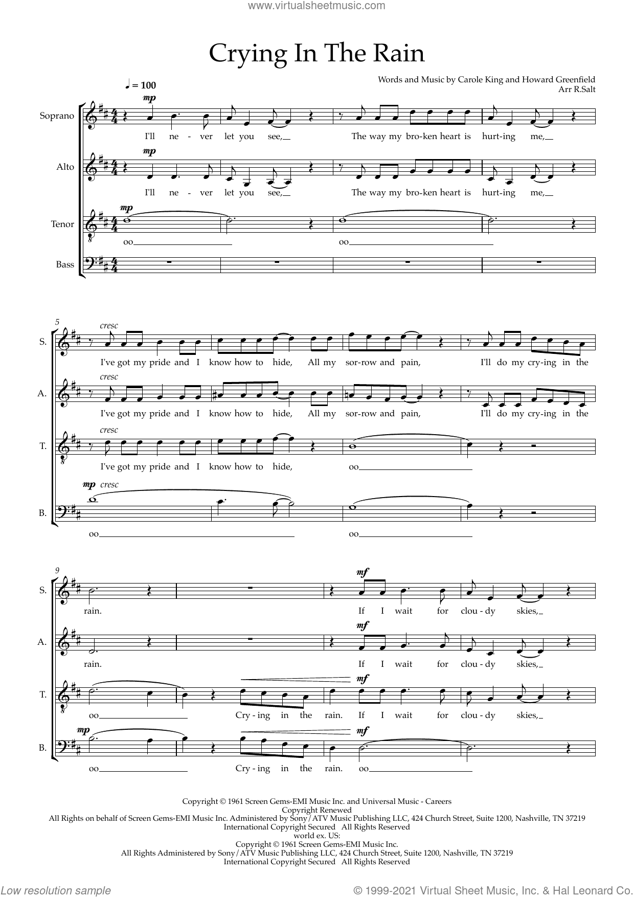 Crying In The Rain (arr. Richard Salt)