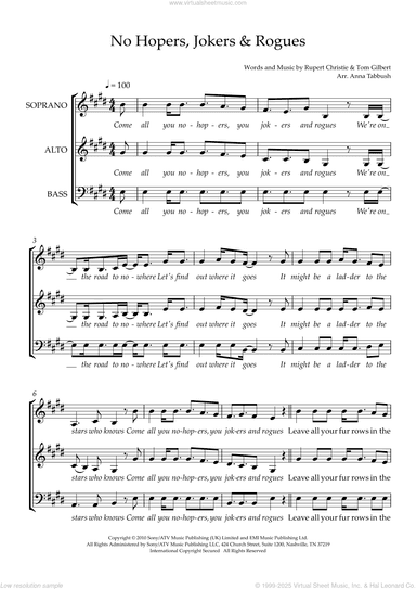 No-Hopers, Jokers and Rogues (arr. Anna Tabbush)