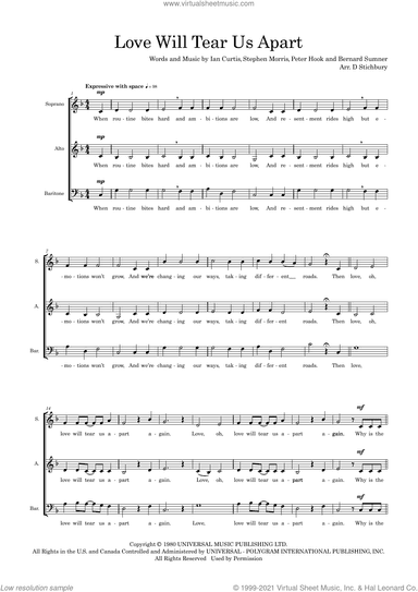 Love Will Tear Us Apart (arr. Dom Stichbury)