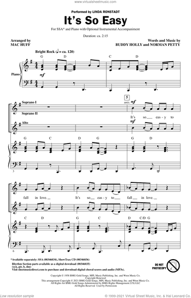 It's So Easy (arr. Mac Huff)