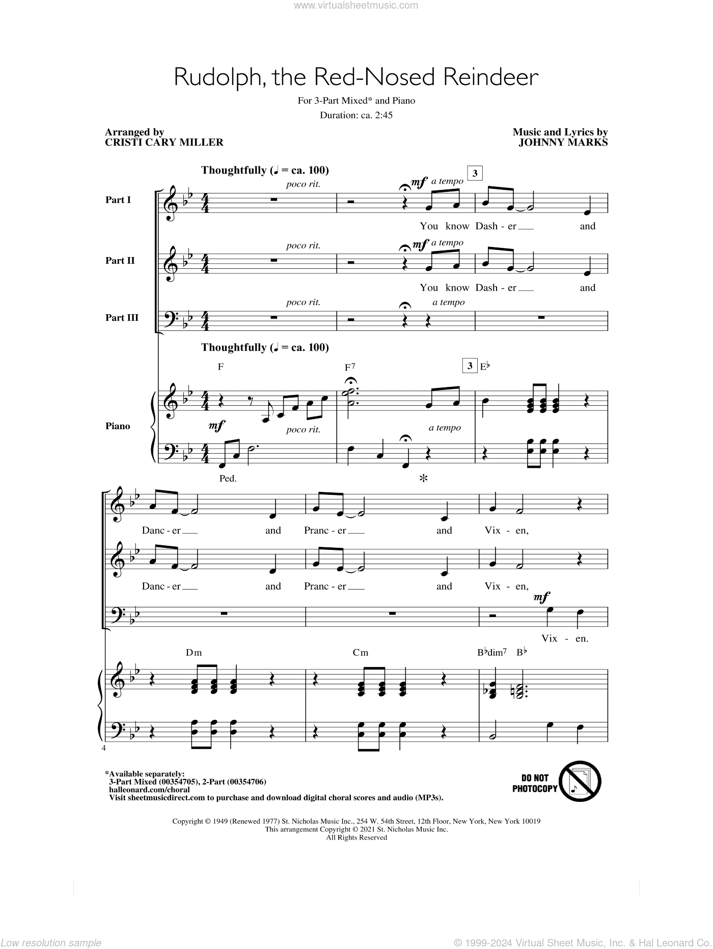 Rudolph The Red-Nosed Reindeer (arr. Cristi Cary Miller)