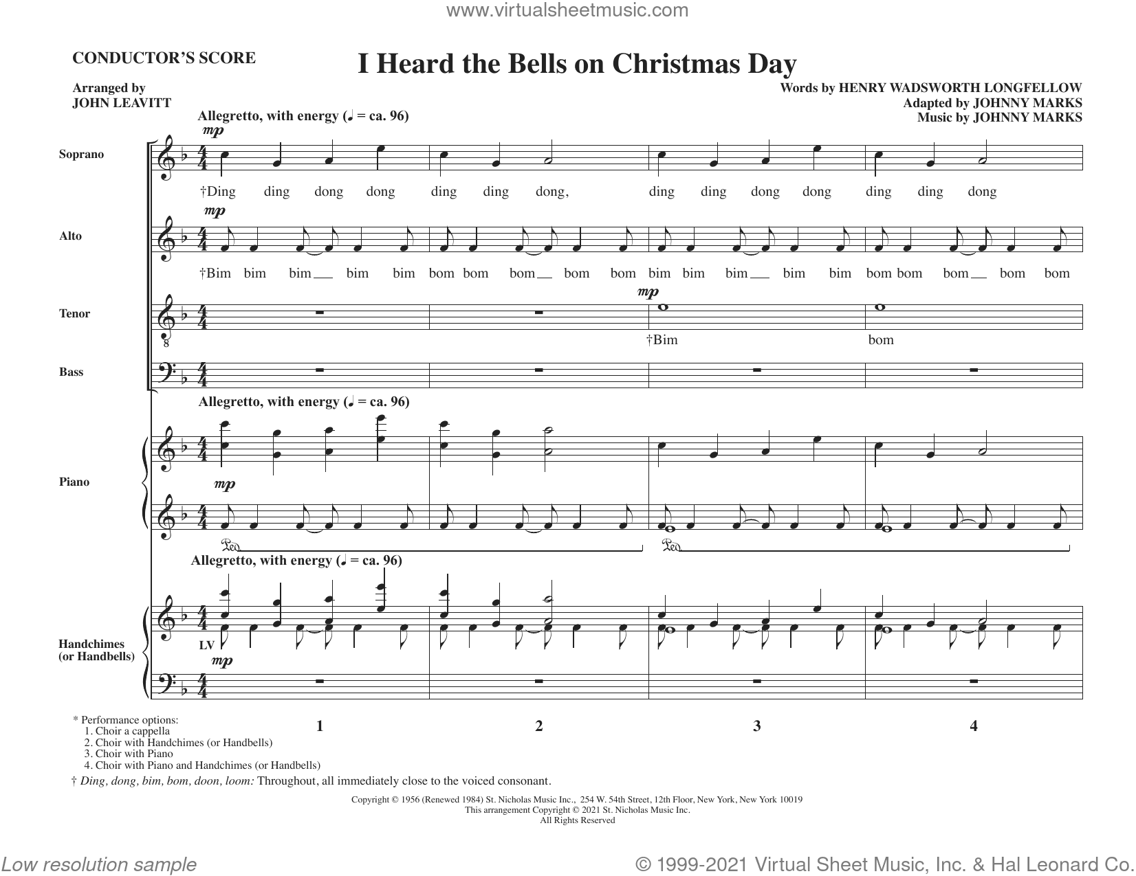 I Heard the Bells on Christmas Day (arr. John Leavitt)