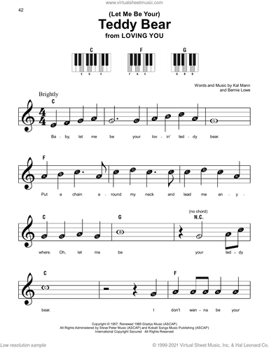 (Let Me Be Your) Teddy Bear, (beginner)