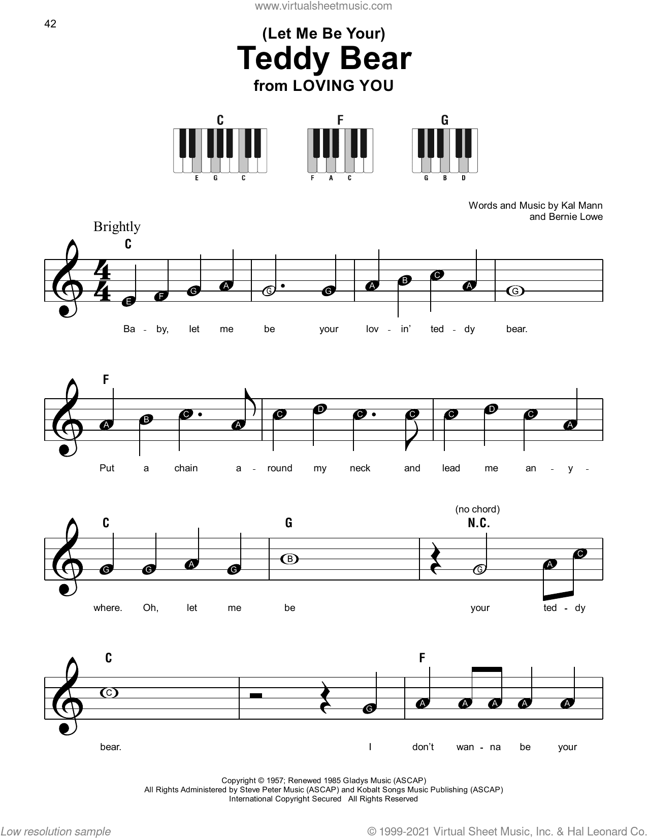 (Let Me Be Your) Teddy Bear, (beginner)