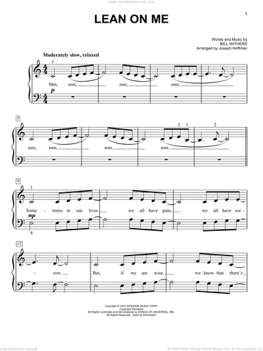 Lean On Me (arr. Joseph Hoffman)
