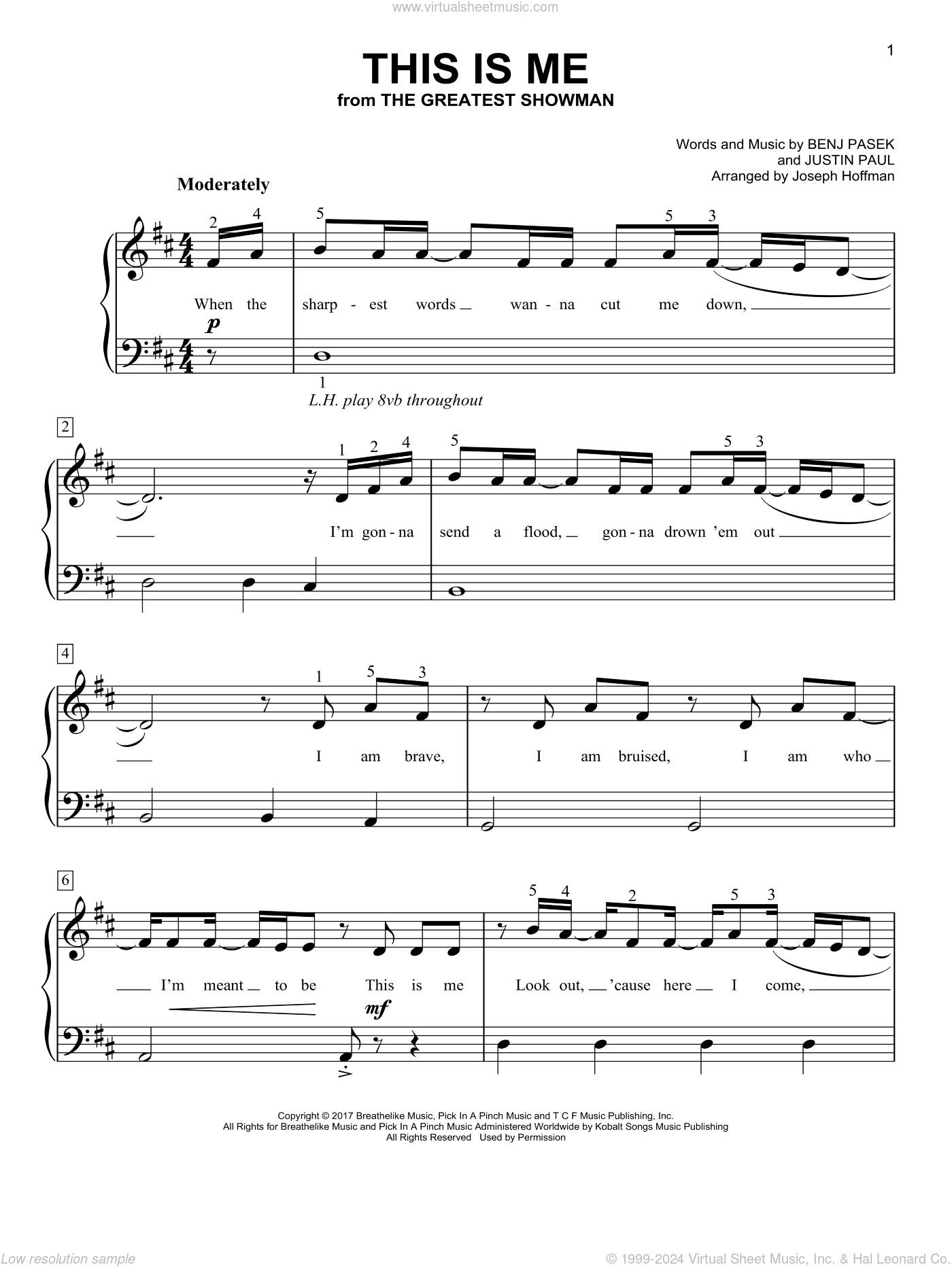 This Is Me (from The Greatest Showman) (arr. Joseph Hoffman)
