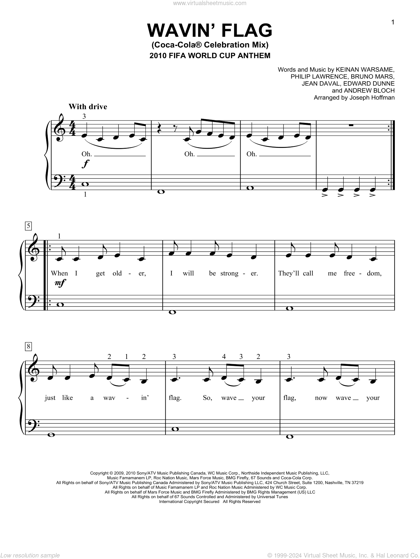 Wavin' Flag (Coca-Cola Celebration Mix) (2010 FIFA World Cup Anthem) (arr. Joseph Hoffman)