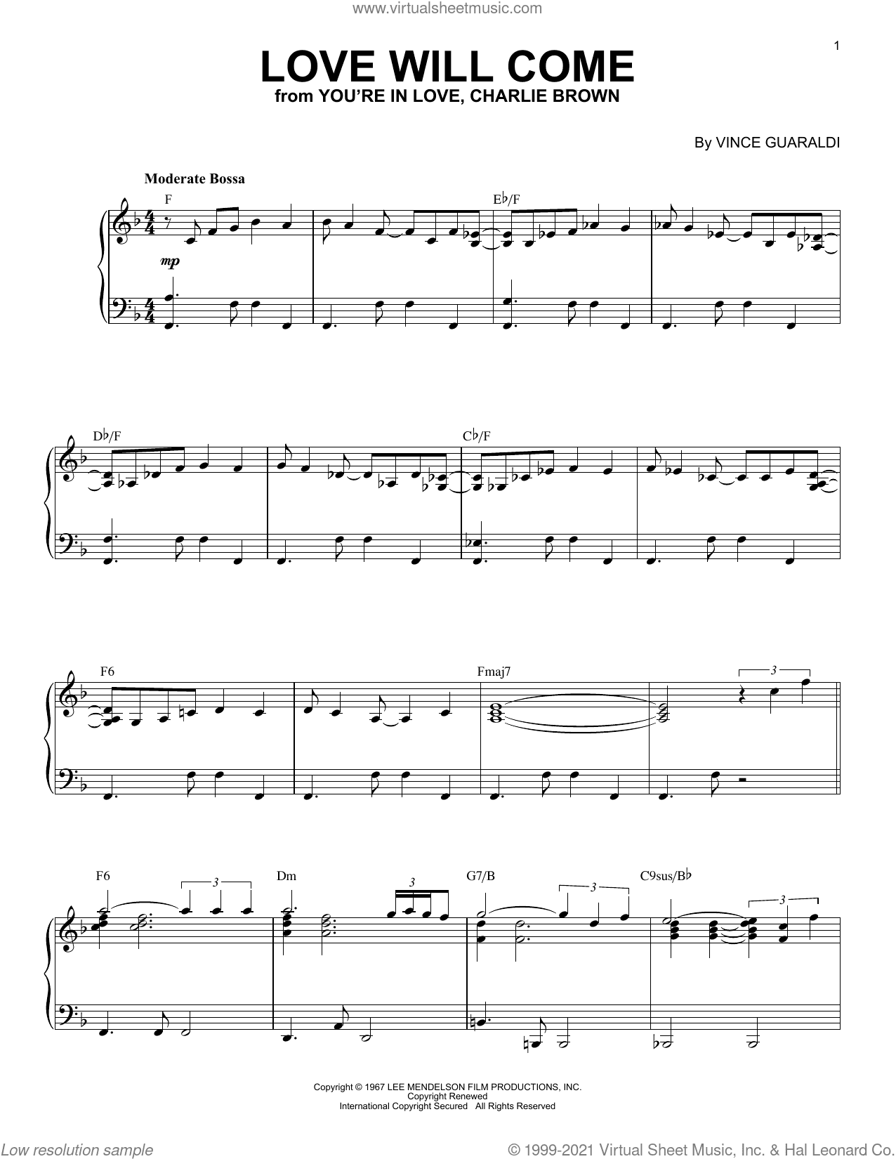 Love Will Come (from You're In Love, Charlie Brown)