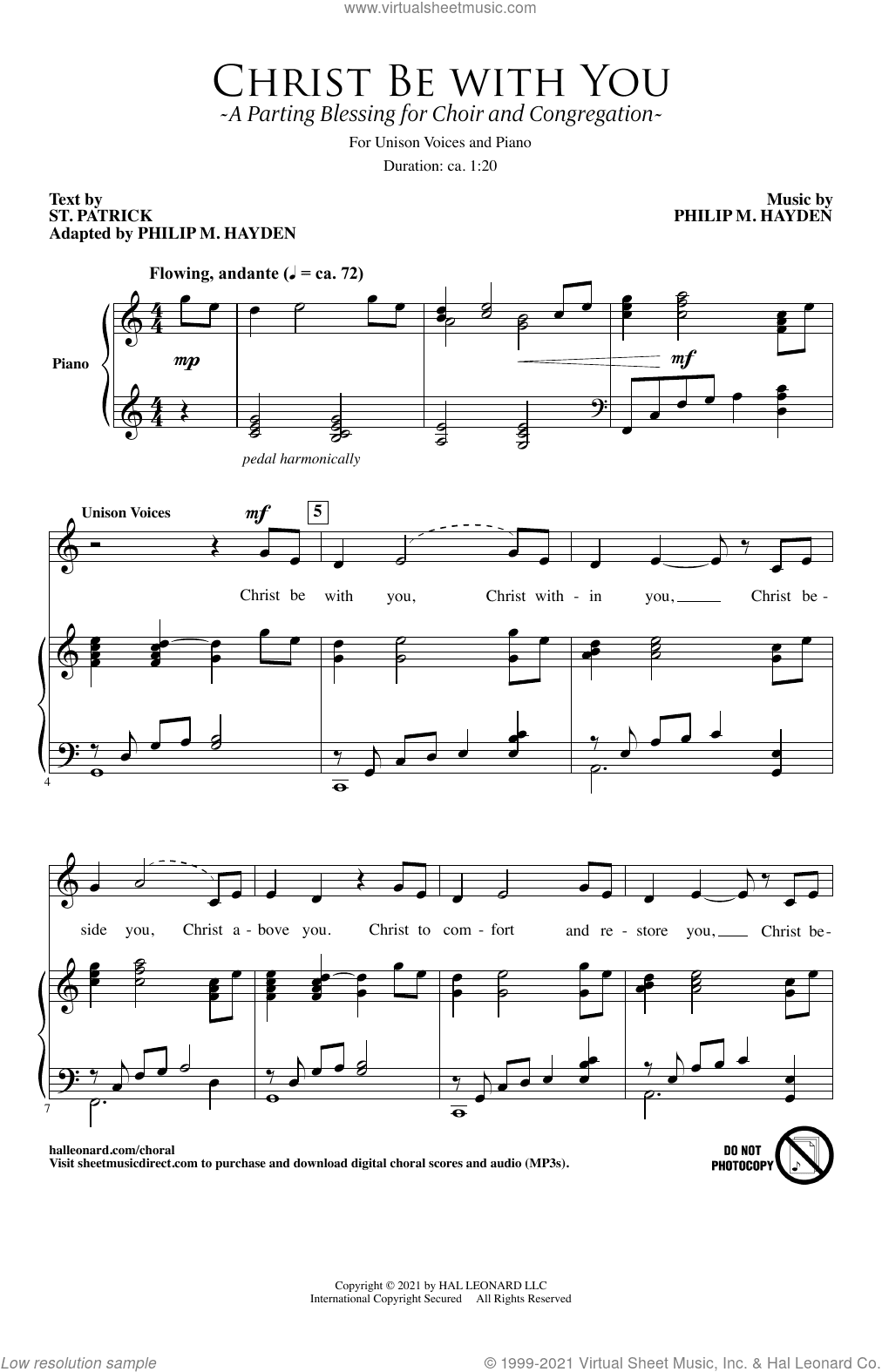 Christ Be With You (A Parting Blessing for Choir and Congregation)