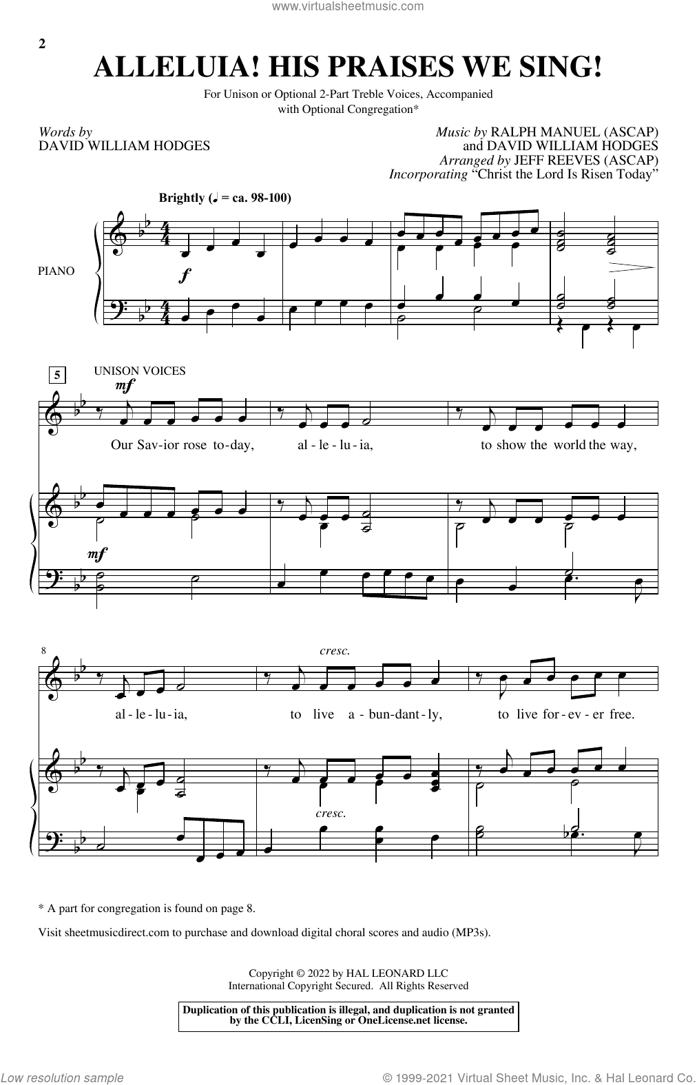 Alleluia! His Praises We Sing! (arr. Jeff Reeves)