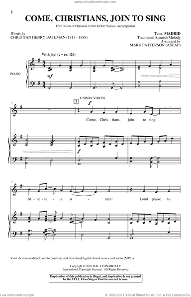 Come, Christians, Join To Sing (arr. Mark Patterson)
