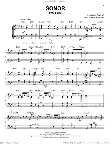 Sonor [Jazz version] (arr. Brent Edstrom)